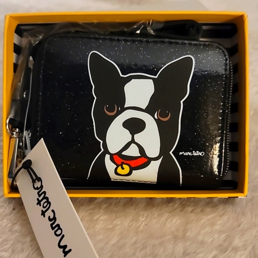 NWT Marc Tetro French Bulldog Wallet/Wristlet